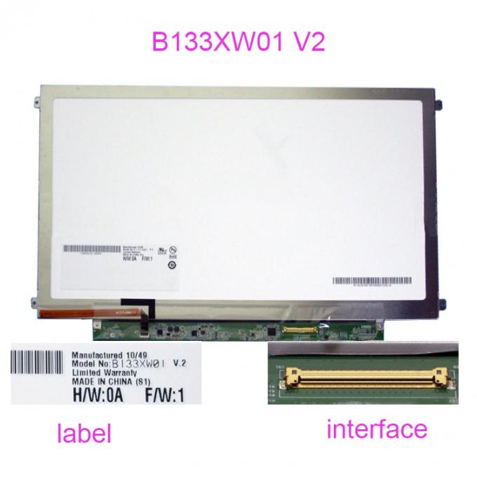 1366x768 13.3インチLCDの表示パネルの取り替えB133XW01 V 2 LVDS 40 PIN